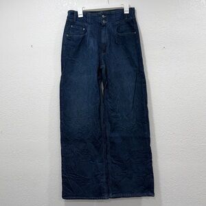 Edwin Indigo High-Waisted Wide Leg Nova Denim Jeans, Organic Cotton